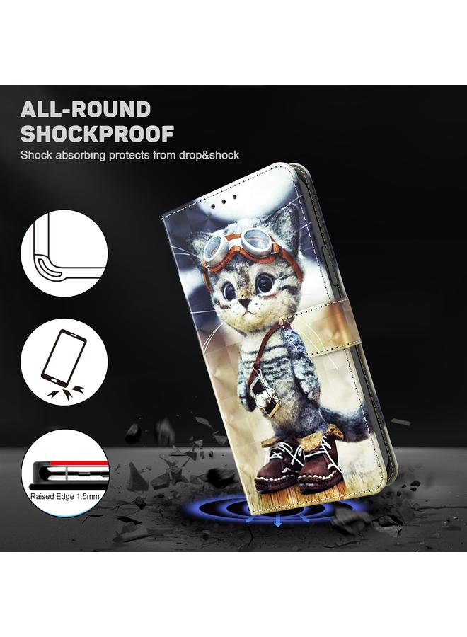 اس-توب جراب هاتف OPPO A17 مصنوع من الجلد المطلي ثلاثي الأبعاد - Image 5