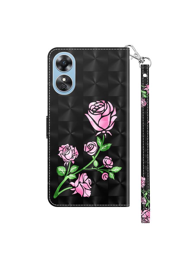 اس-توب جراب هاتف OPPO A17 مصنوع من الجلد المطلي ثلاثي الأبعاد - Image 2