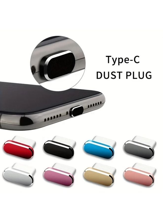 4pcs Silvery C Type Dust Caps Durable Charger Port Protection Easy To Insert - Image 1