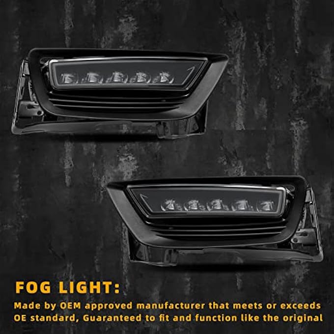 بوكسلايت مصابيح ضباب LED مناسبة لسيارة هوندا أكورد سيدان 4 أبواب موديلات 2013 و2014 و2015، زوج واحد من مصابيح القيادة الأمامية مع مفتاح تشغيل/إيقاف تشغيل عدسة شفافة - Image 4