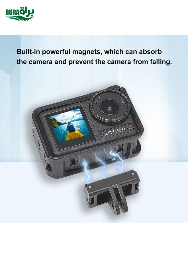 BURAQ For DJI Osmo Action 5 Pro / 4 / 3 PULUZ Magnetic Quick Release Base Expansion Mount (Black)  - Image 5