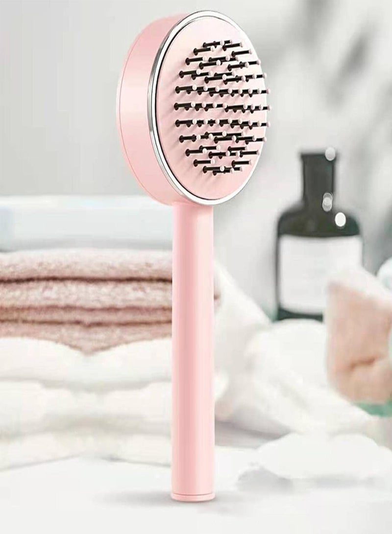 GGOOT Women's Self-cleaning Comb, Detangle Hair Brush for Women Ladies, 3D Air Cushion Massager Brush, Massage Hair Comb, Hairbrushes for Blow Drying Thick Hair Long Short Hair, One-key Cleaning Hair Loss - Image 5