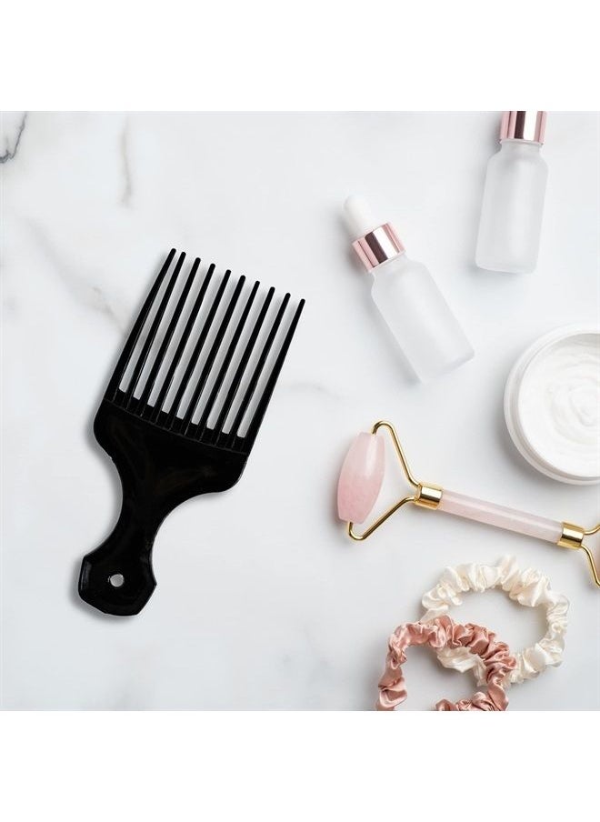 Vakly - Plastic Hair Pick Comb – Wide Tooth Afro Lift Picks - Pack of 4 Combs - 5.25 Inch - for Hair Styling Lifting Detangling Adding Volume for Long Curly and Thick Hair, Wigs and Beards for Men & Women - Image 1