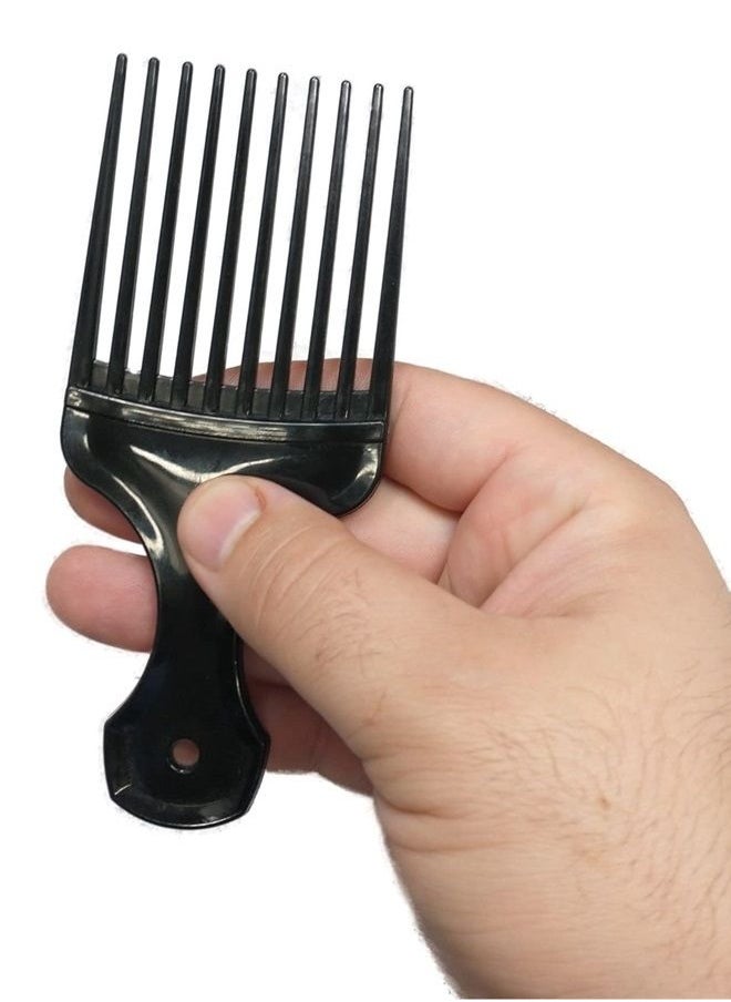 Vakly - Plastic Hair Pick Comb – Wide Tooth Afro Lift Picks - Pack of 4 Combs - 5.25 Inch - for Hair Styling Lifting Detangling Adding Volume for Long Curly and Thick Hair, Wigs and Beards for Men & Women - Image 1