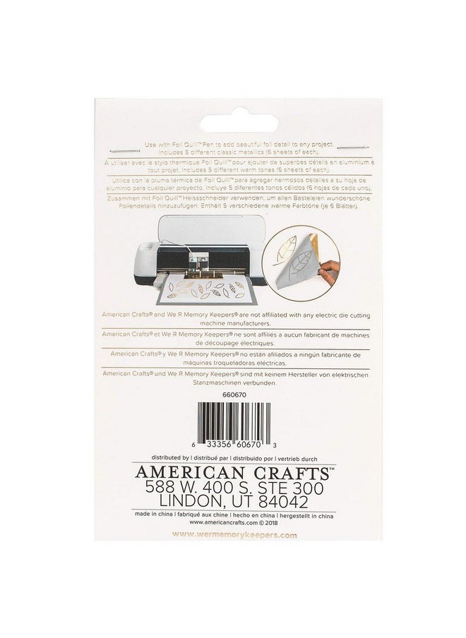 We R Memory Keepers 0633356606703 Foil Quill 4 X 6 Inch Seat Shining Starling (30 Piece) Ys/M  - Image 3