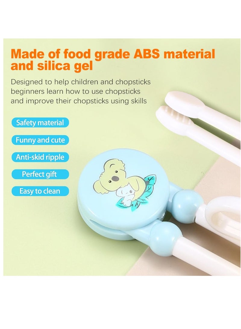 Excefore 3 Pairs of Kids' Training Chopsticks with Silicone Rings, Beginner Chopsticks Set, Donut, Koala, Lollipop with Storage Box - Image 5