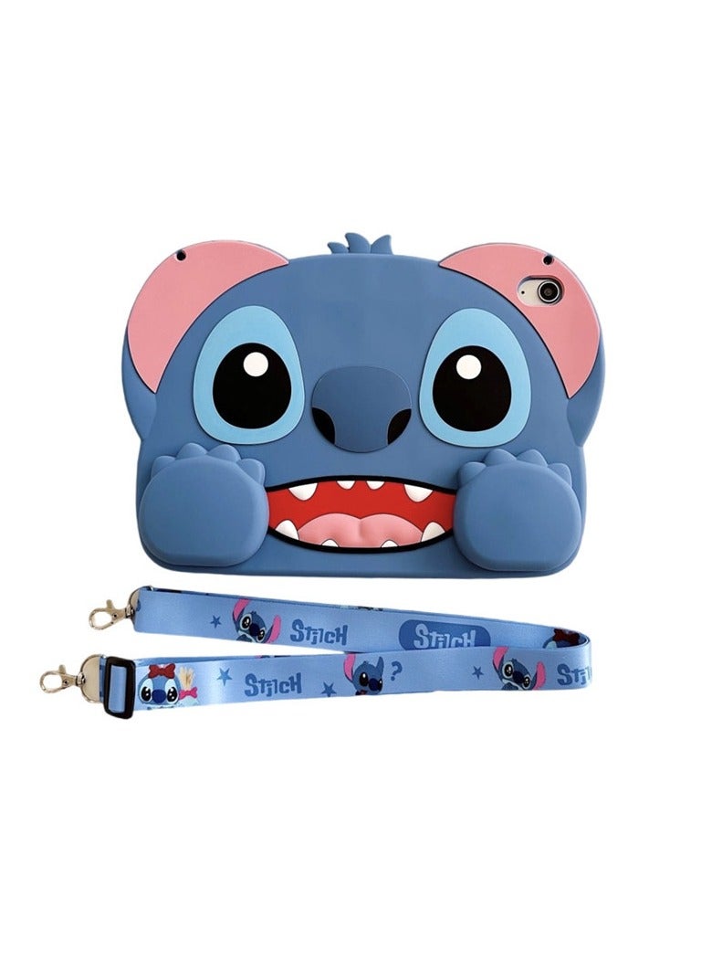 general Suitable for iPad 10 2022/iPad A16 11th 2025 Cartoon Silicone Case with Lanyard All-inclusive Shockproof - Image 1