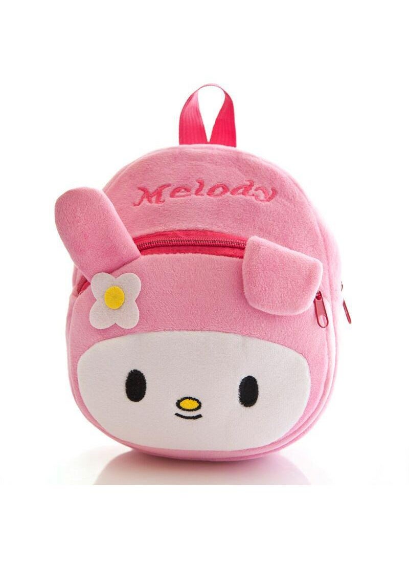 Loquat Kids Melody Embroidered Backpack Cartoon Plush Kindergarten Backpack 