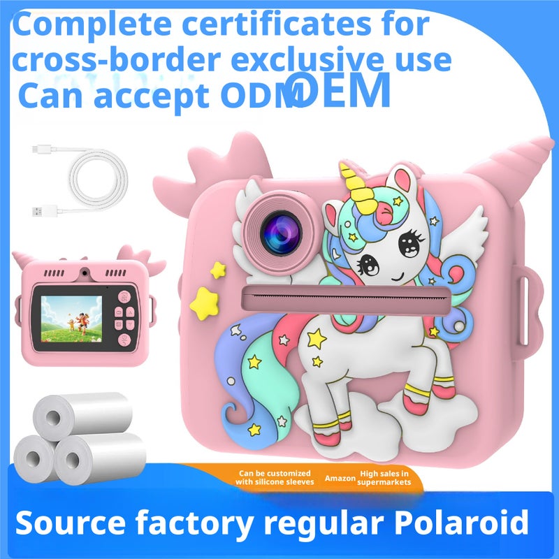 Children's Instant Print Camera HD Dual Cameras Color Printing - Image 1
