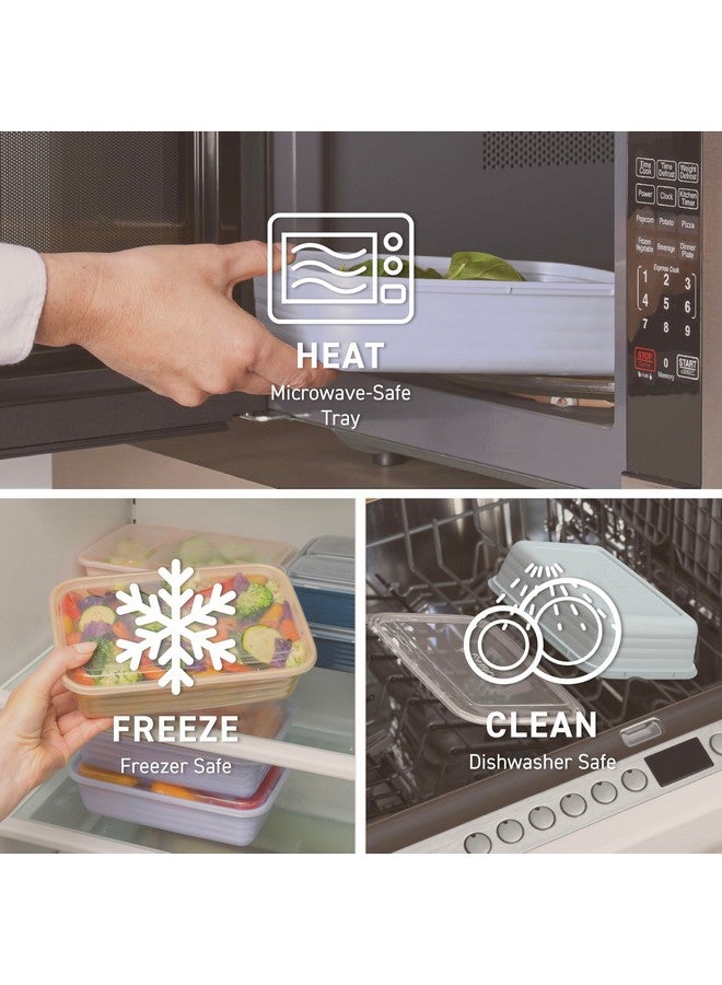 بنتجو مجموعة بينتجو، 20 قطعة، خفيفة الوزن، متينة، قابلة لإعادة الاستخدام، خالية من مادة BPA، حاوية واحدة - آمنة للاستخدام في الميكروويف والفريزر وغسالة الأطباق - ذهبية - Image 4