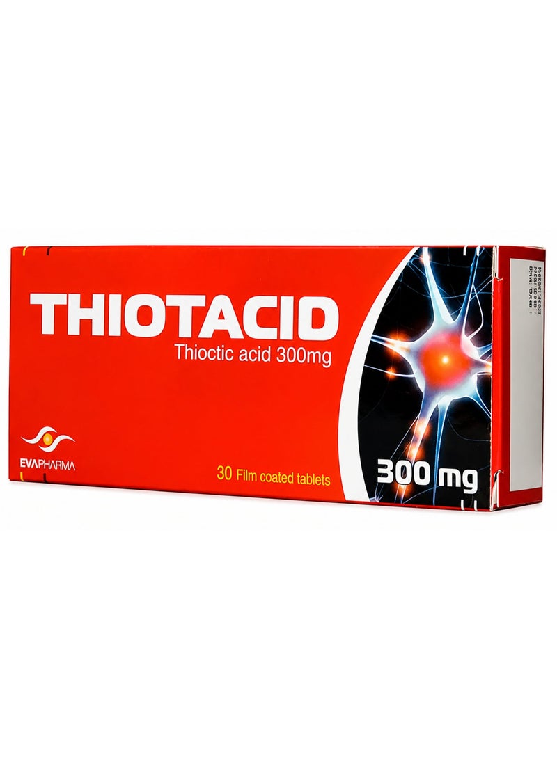 Thiotacid Alpha Lipoic Acid 300 mg 30 Tablets - Image 1