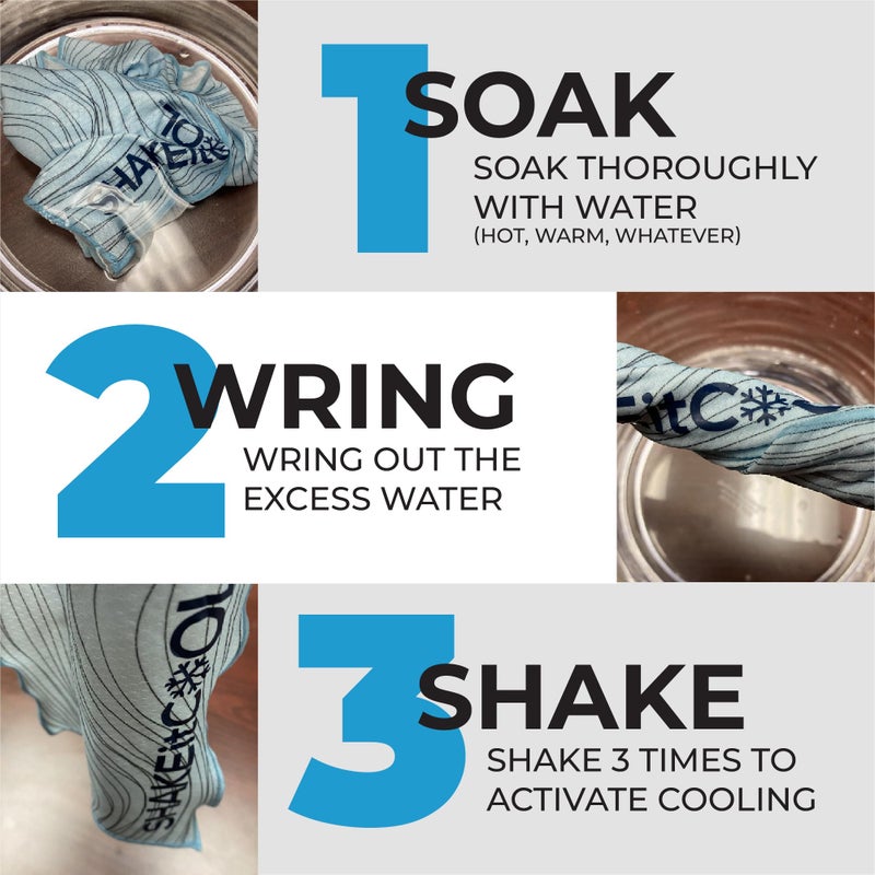 SHAKEitCOOL Original Cooling Towel â€“ Be Cool in Style - Heat Relief, Soft, Lightweight, Sun Protection, Easy Clean - Perfect for Biking, Running, Yoga, Gym, Gardening - Baseball - Image 4