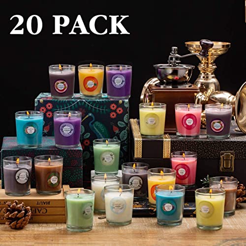pliadvbu 20 Pack Strong Scented Candles Gift Set with 10 Fragrances for Home and Women, Aromatherapy Soy Wax Glass Jar Candle - Image 5