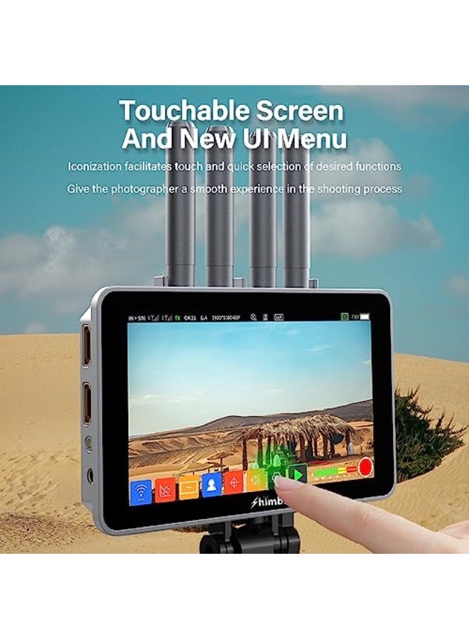 SHIMBOL Shimbal ZOO600MS Dual Band 1000ft 5.5" Wireless Recording Monitor, 3D LUT HDMI 3G-SDI Low Latency 2000nits HDR Video Recording and Playback - Image 4