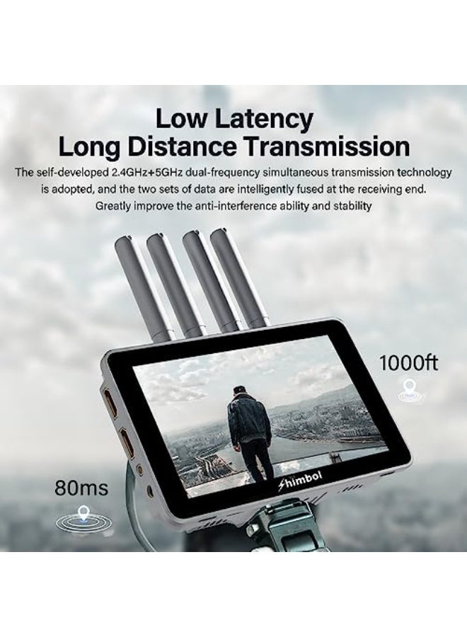 SHIMBOL Shimbal ZOO600MS Dual Band 1000ft 5.5" Wireless Recording Monitor, 3D LUT HDMI 3G-SDI Low Latency 2000nits HDR Video Recording and Playback - Image 3