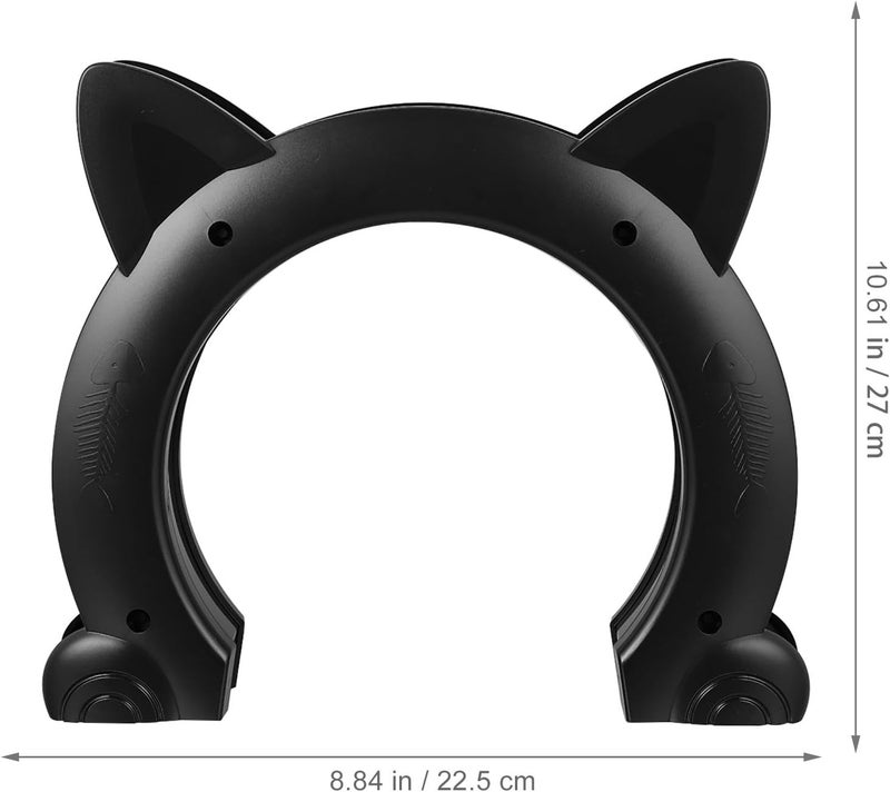 VICASKY Pet Built-in Cat Door with Lockable Flap Black Indoor Pet Hole Access for Cats and Small Dogs for Home Use - Image 2