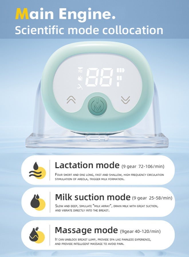 Chixing Hands-Free Wearable Electric Breast Pump With LCD Display, 9 Levels And 3 Rechargeable Modes And Massage Mode - Image 5