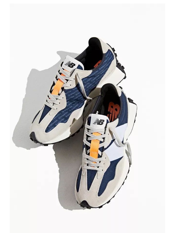 New Balance NB 327 Classic Style Sport Shoes Unisex White Blue - Image 3