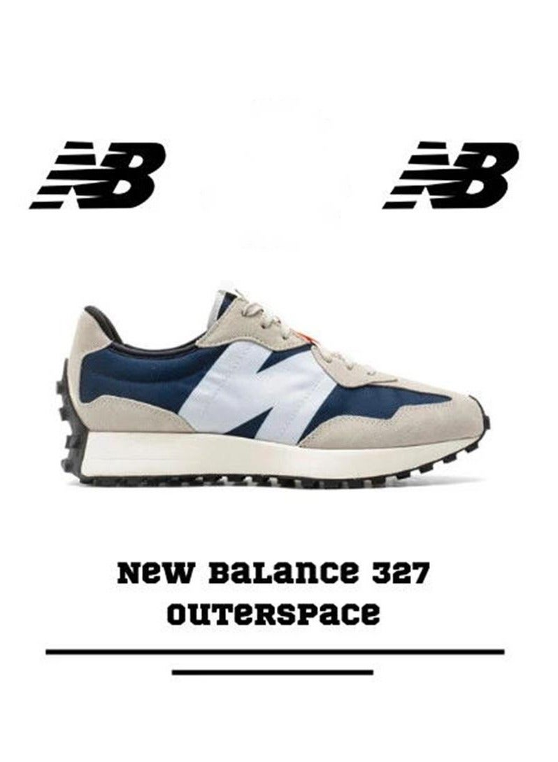 New Balance NB 327 Classic Style Sport Shoes Unisex White Blue - Image 4