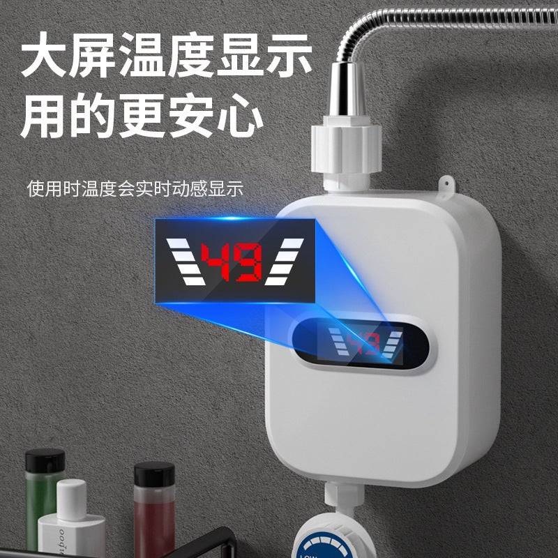 Home Kitchen Bathroom Instant Electric Water Heater Bathroom And Cold Digital Display Three-Second Fast Heating Small Kitchen Treasure - Image 3