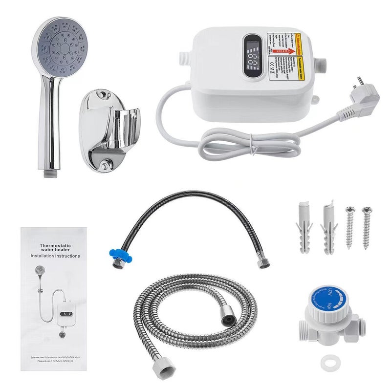 Home Kitchen Bathroom Instant Electric Water Heater Bathroom And Cold Digital Display Three-Second Fast Heating Small Kitchen Treasure - Image 1