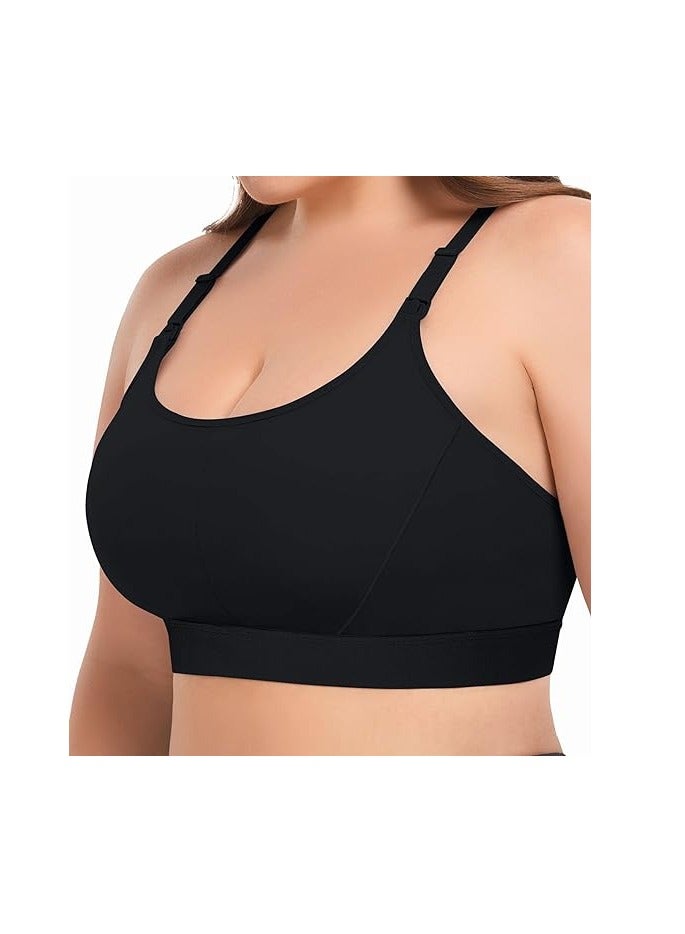 Women Maternity Pregnancy Nursing Bras - 3Pack(S-4XL) - Adjustable Comfortable Bralette  - Image 3