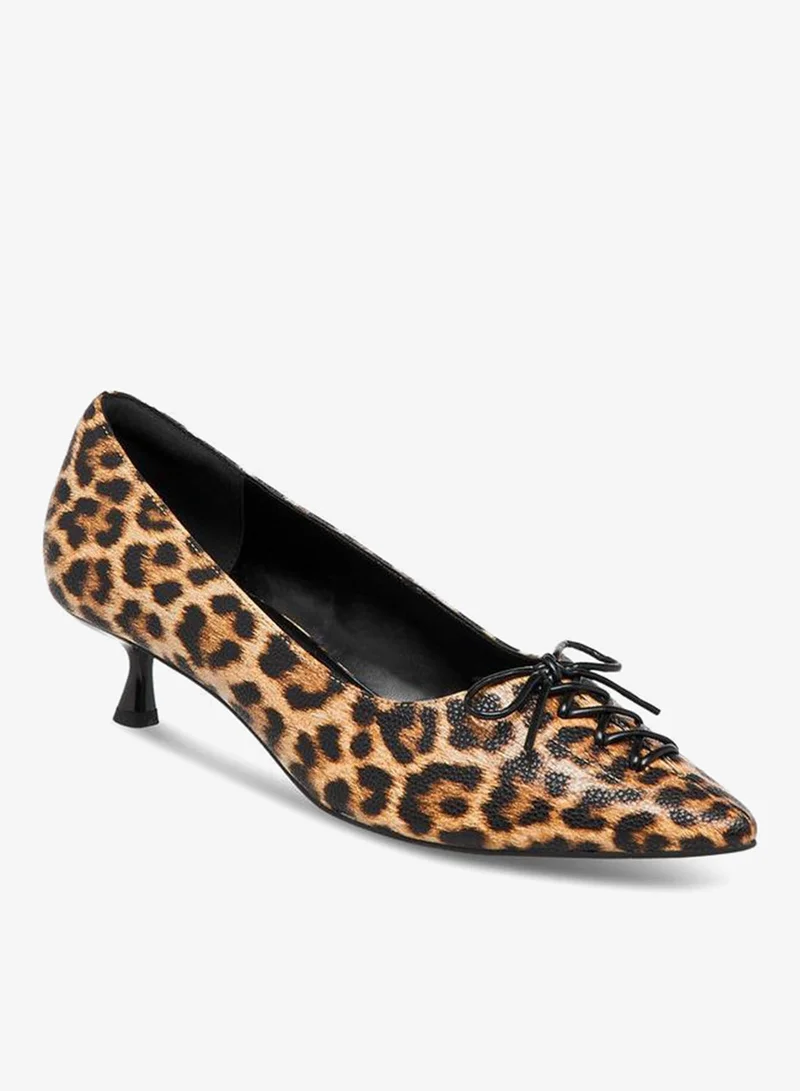 Celeste BROWN Women's Slip-On Pumps with Kitten Heels for Women | Best Price UAE