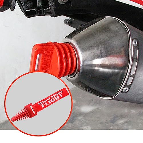 P1TOOLS Muffler Exhaust Wash Plug 0.8 "to 2.2" Wash Plug Red, Rubber Exhaust Silencer Wash Plug for 2 Stroke and 4 Stroke Motorcycle Dirt Bike and ATV, Quad Go Kart - Image 5