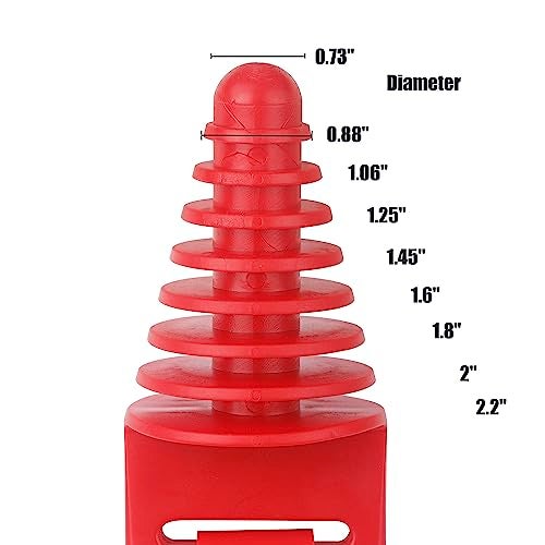 P1TOOLS Muffler Exhaust Wash Plug 0.8 "to 2.2" Wash Plug Red, Rubber Exhaust Silencer Wash Plug for 2 Stroke and 4 Stroke Motorcycle Dirt Bike and ATV, Quad Go Kart - Image 2
