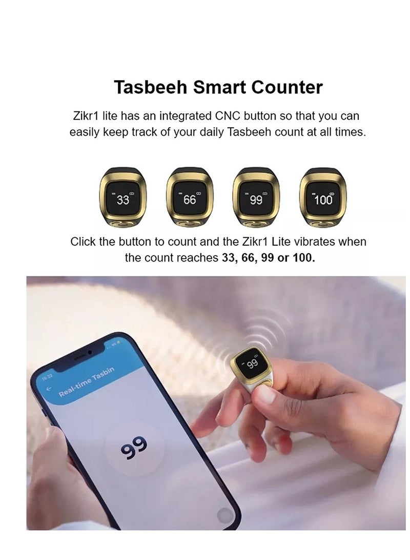 Smart Tasbih Zikr Ring Counter  Electronic Digital Counter Tasbeeh Smart Ring - Image 2