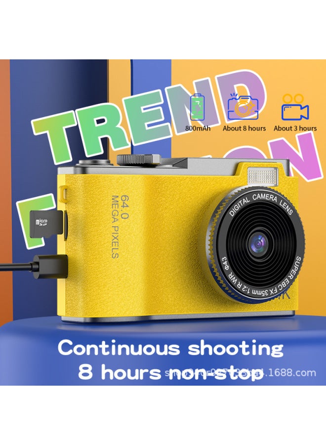 Generic CCD Style Retro 4K HD Portable Camera Student Digital Camera Children's Day Gift-Body Color:Pink  - Image 5