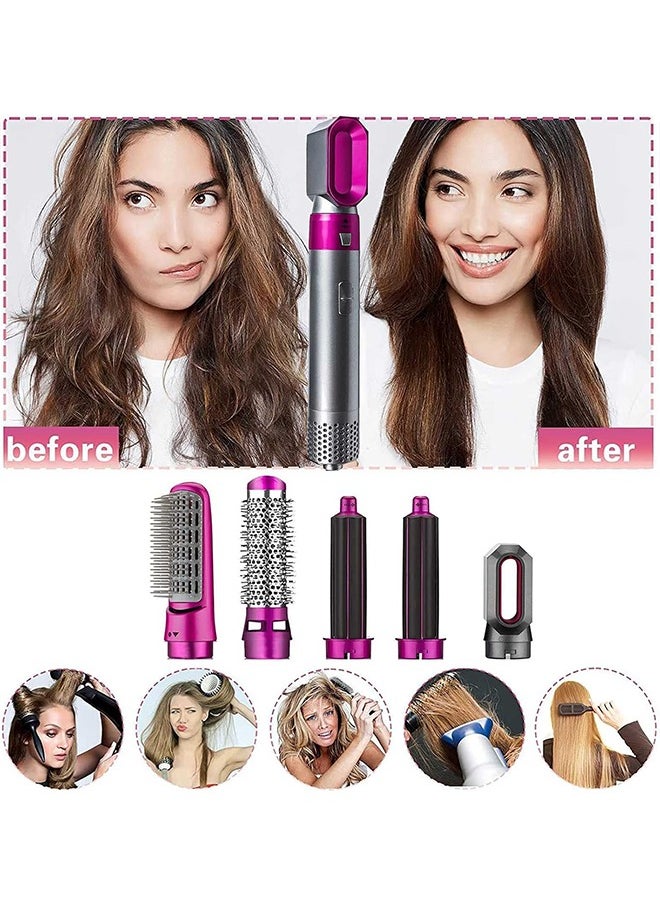 Gasin 5 in 1 Hair Dryer, Hair Straightener Comb Curling Brush with 5 Interchangeable Barrels, Smoothing Iron Styling Tools for Drying Combing Styling Straightening Curling Scalp Massage Styling  - Image 5