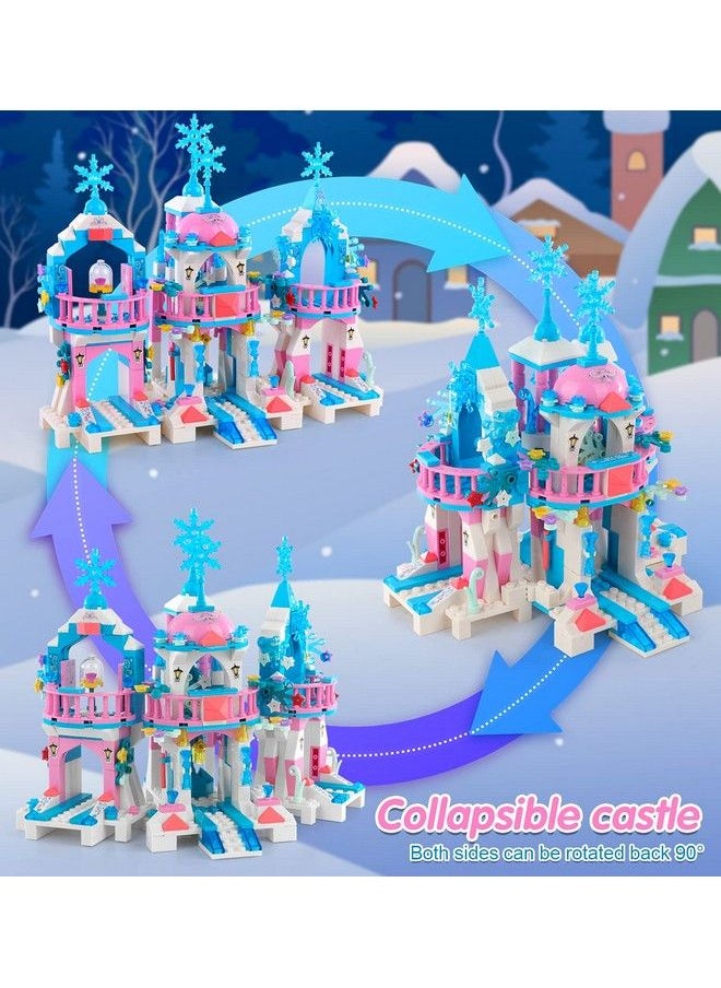EP EXERCISE N PLAY Friends Frozen Castle Building Kit Princess Magical Ice Palace Creative Toy Set For Girls 612 Best Learning And Roleplay Stem Construction Toy Gifts With Storage Box For Kids (522 Pieces)  - Image 5