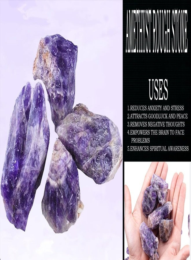 eshoppee 150-200 gm Amethyst Stone Rough Natural raw Crystal Rock for Healing Meditation Decoration and vastu Correction (Amethyst) - Image 2