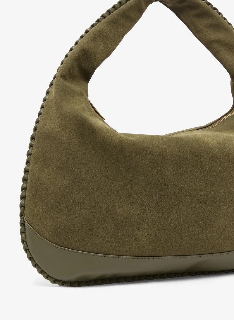 Ella Green suede slouch shoulder bag with bead detailing for Women | Best Price UAE