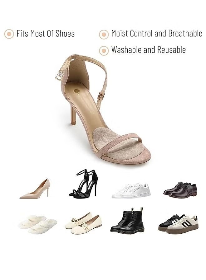 2Pairs Women Ball of Foot Cushions Anti Sliding Foot Pads for Open Toe Shoes Heel Inserts for Women, No Slip Heel Grips Liners Shoe Pads for Loose Shoe Blisters (Skin Color) - Image 3