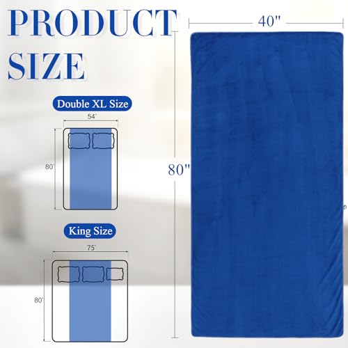SmoothNovelty 2 Pcs Oversized Bath Towels 40 x 80 Inch Extra Large Bath Sheets Microfiber Lightweight Quick Dry Jumbo Shower Towels for Adults Beach Gym Pool Spa Travel Navy Blue - Image 3
