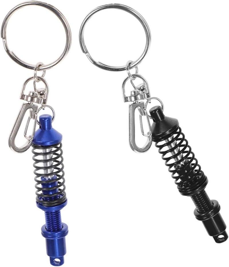 Shock Absorber Model Keychain Auto Part Key Ring Pendant for Car Enthusiasts Sturdy Spring Key Holder - Image 1