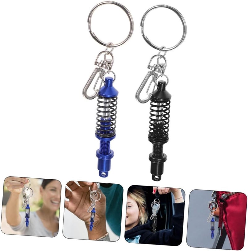 Shock Absorber Model Keychain Auto Part Key Ring Pendant for Car Enthusiasts Sturdy Spring Key Holder - Image 4