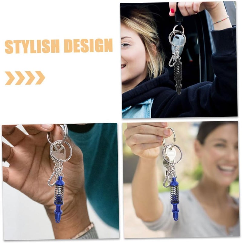 Shock Absorber Model Keychain Auto Part Key Ring Pendant for Car Enthusiasts Sturdy Spring Key Holder - Image 5