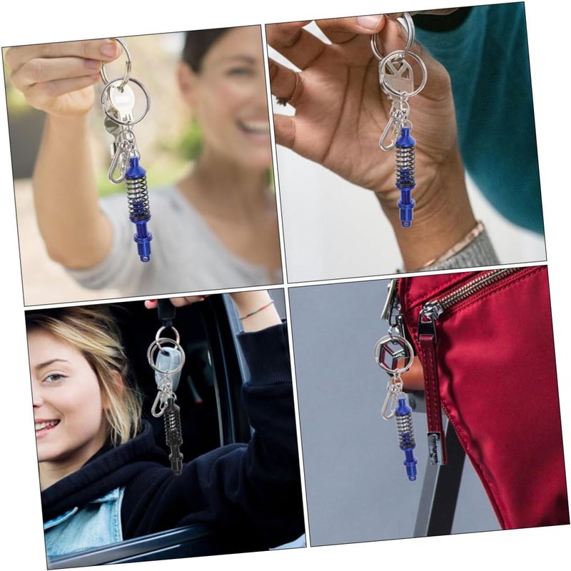 Shock Absorber Model Keychain Auto Part Key Ring Pendant for Car Enthusiasts Sturdy Spring Key Holder - Image 3
