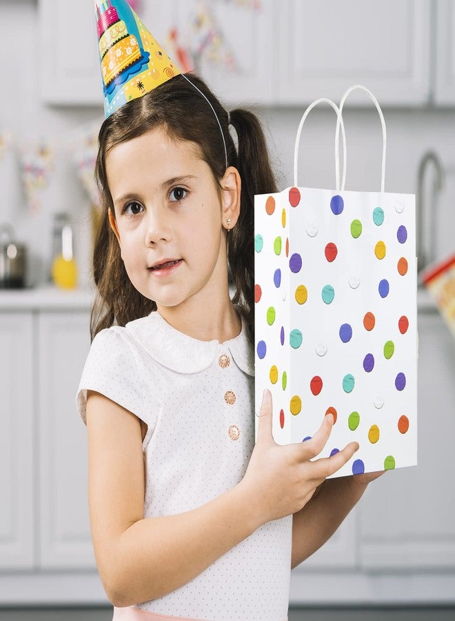 BLEWINDZ 32Pcs Rainbow Small Gift Bags Bulk with 32Pcs Tissue Paper - Colorful Polka Dots Goodie Bags with Handles for Party Favors, Kids Birthday, Baby Shower, Wedding, shoppings - Image 3