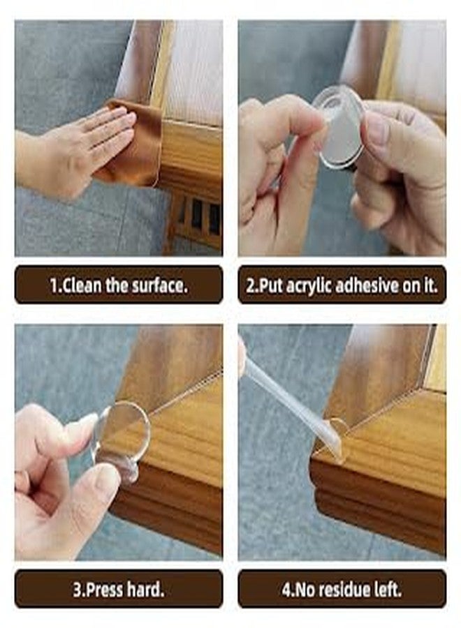 Atarangi Baby Corner Protectors for Furniture – Transparent Edge Guards for Baby Safety | Soft Cushion Bumpers for Table, Bed & Sharp Corners (Round Baby Corner, Pack of 20) - Image 3