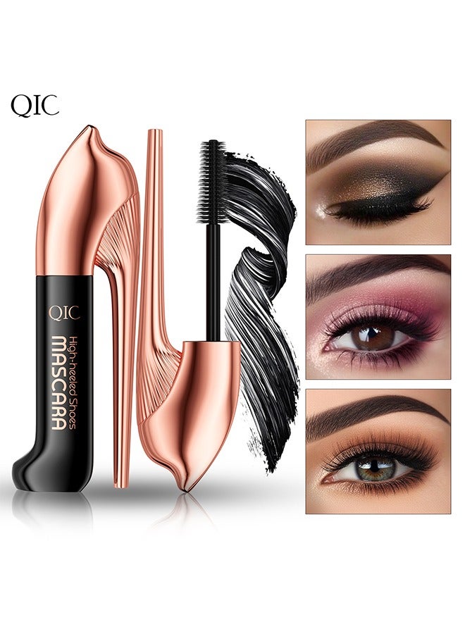 QIC High-heeled Shoes Mascara-More Curly Eyelash Effect, Waterproof and Sweat Resistant, Long-Lasting Makeup - Image 2