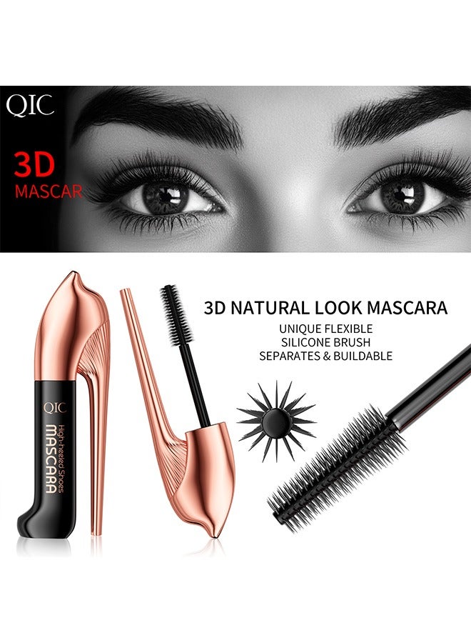 QIC High-heeled Shoes Mascara-More Curly Eyelash Effect, Waterproof and Sweat Resistant, Long-Lasting Makeup - Image 3