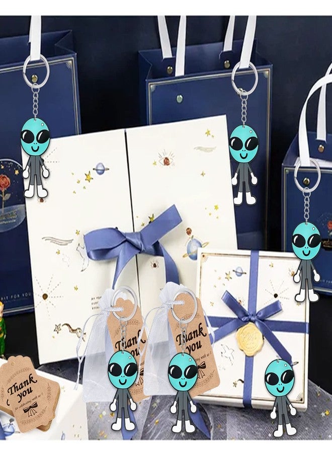 CiciBear 60 Pack Outer Space Party Decorations for Guests, 20 Alien Keychains, 20 Tags and 20 Gift Bags for Baby Shower, Kids Birthday Party Favor, School Carnival Rewards - Image 4