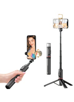 Milatech Selfie Tripod Stick with Light, Phone Holder Lightweight Tripod Stand, Remote Control Stable Stand Extendable Tripod Camera Phone Holder for Tiktok Vlog Youtuber Video Recording  - Image 1