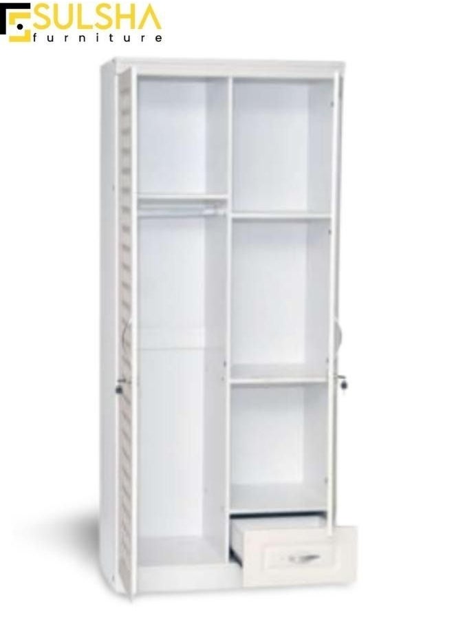 SULSHA - 2 Door Wooden Wardrobe Cabinet Cupboard Engineered Wood Perfect Modern Stylish Heavy Duty With Mirror - Image 1