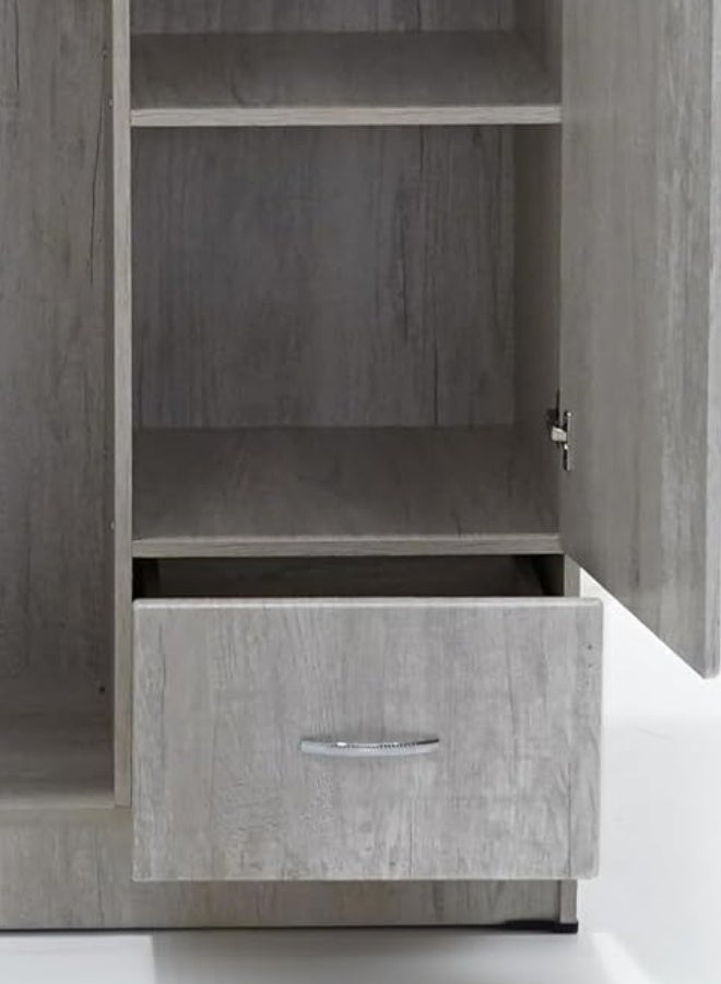 SULSHA Compact 2 Door Wooden Wardrobe Cabinet Cupboard Engineered Wood Perfect Modern Stylish Heavy Duty With Mirror - Image 4