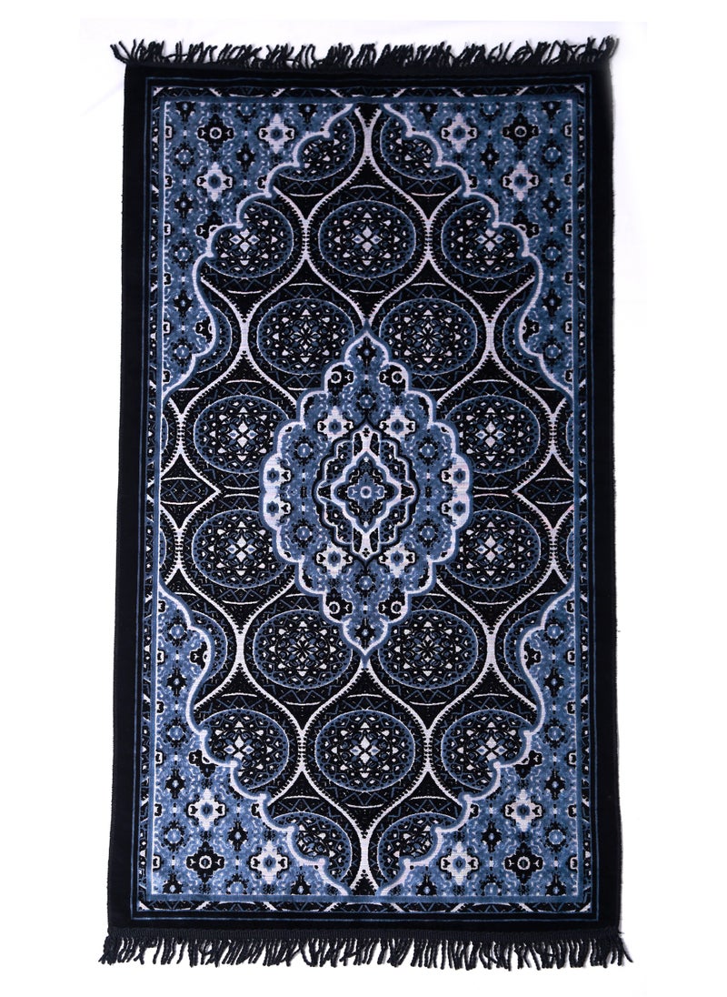 Vitacelli Prayer Mat 614GSM Anti-Slip Velvet Top Islamic Prayer Mat New Design Thick Padded Sajadah Prayer Rug for Men Women Eid Gift Ramadan ( 140cm X 70cm)  - Image 1